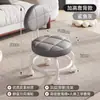 Taburete Pequeño Giratorio con Ruedas para Uso Doméstico, Taburete Bajo con Soporte Lumbar, Respaldo Acolchado Grueso Silencioso y Suave, Silla Pequeña con Ruedas para Movilidad y Estar Sentado Largo