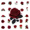 60 adesivos não repetem plantas românticas rosas vermelhas deslumbrantes adesivos para material de colagem concha de celular decorativa caneca