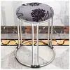 Mesa de jantar de 46 cm de altura com estrutura de aço reforçada, design popular, aço inoxidável espessado e reforçado, banqueta alta estilosa para uso doméstico, banqueta redonda