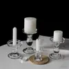 Portavelas de Cristal Estilo Romano Francés Lujo Ligero Retro Portavelas de Cristal Velas de Aromaterapia Cena a la Luz de las Velas Accesorios de Fotografía Decoración del Hogar