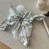 Plata Cuero Cuenco Corea del Sur Nuevo Amor BB Pasador Dulce Fresco Anillo para el Cabello Encaje Lazo Pinza Lateral