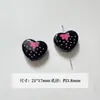 Dulce Genial BarbieGugubi Mengli Serie Rosa Negra Bolígrafo Corazón Flor Acrílico Hecho a Mano DIY Accesorios Materiales