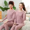 Conjunto de Ropa Interior Térmica de Felpa Colorida de Doble Cara para Niños, Otoño e Invierno, para Niños Mayores, Tops de Capa Base para Niñas Jóvenes