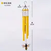 Campanilla de viento hecha a mano transfronteriza de múltiples tubos, colgante de lugar escénico DIY, colgante de campana de viento con bendición para balcón, patio exterior, templo