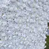 Fundo de parede de flores artificiais com base de tecido branco puro direto da fábrica fornecimento transfronteiriço suprimentos para casamento ao ar livre casamento