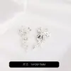 Cuentas Espaciadoras Flor de Tres Hojas de Circonita Chapadas en Oro de 14 Quilates Pulsera de Cristal y Perlas Hecha a Mano para Bricolaje Accesorios de Joyería con Cuentas