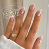 Peças de Unha Quentes Transfronteiriças Estilo Europeu e Americano Manicure Francesa Patch Pó Cor de Contraste Preto Explosões de Comércio Exterior Unhas Postiças Produtos Acabados