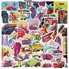50 Adesivos de grafite de carro de desenho animado Miami, adesivos de corrida para bagagem, adesivos à prova d'água, Disney, genuínos, licenciados