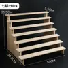 Estante de Exhibición de Madera Maciza Pura Estante de Almacenamiento de Escritorio Moderno Hecho a Mano Especial Caja Sorpresa Muñeca Planta Verde Suculenta Estante Escalera