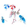 Adornos de Micro-Paisaje de Musgo, Adornos de Suculentas, Accesorios, Barcos de Pulpa, Vista, Sombrilla de Playa, Silla de Playa de Arena Azul