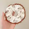 Scrunchie de Renda Estilo Coreano Fofo Doce Laço de Cabelo Acessório de Cabelo Fresco de Alto Valor