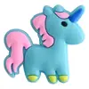 Hebilla de zapato de PVC desmontable con diseño de unicornio de dibujos animados para niña, diseño de flor de zapato DIY