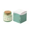 Taza verde de corcho vela de aromaterapia mecha de madera fragancia regalo ins Viento Red Neto caliente fragancia para el hogar fábrica de cera de fragancia suministro
