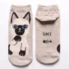 Calcetines Tobilleros de Algodón Estilo Japonés para Primavera y Verano, Calcetines Nuevos para Mujer, Calcetines Tobilleros Clásicos con Animales de Dibujos Animados para Mujer, Lindos Calcetines Cortos de Gato y Perro