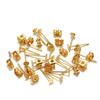 Aretes de tuerca de acero inoxidable de 3-12 mm, aretes de tuerca de disco plano, soporte para aretes de Amazon, alfiler para la oreja, traje para aretes DIY