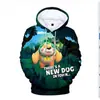 Comércio exterior Moda Primavera e Outono novo moletom impressão digital 3D masculino e feminino solto Esportes Uniforme de Baseball suéter moderno