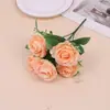 Flores Artificiales, Rosas Romanas Retro, Flores Artificiales, Flores de Seda, Flores para el Hogar, Decoraciones para Sala de Estar, Decoraciones Florales para Pared de Fondo de Boda