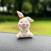 Micro Paisaje Creativo Linda Figura de Conejo DIY Decoración de Coche Accesorio Colgante Mini Adorno de Escritorio