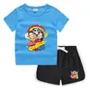 Camiseta de cuello redondo para niños de verano 2023, pantalones cortos, camisa informal coreana, camiseta interior absorbente de sudor para niños