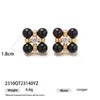 Brincos de Moda Leve Luxo Estilo Maillard Banhados a Ouro 18K com Pingente de Pérola Natural e Pedra Olho de Tigre, Nova Coleção Outono e Inverno