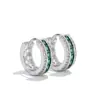 Pendientes de Zirconia Color Esmeralda de Venta Caliente Transfronterizos para Mujer, Diseño Retro de Alta Gama, Pendientes Lujosos, Venta al por Mayor de Joyería