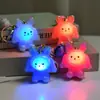 Lâmpada flash de acrílico criativa chaveiro de coelho chaveiro de coelho luminoso pingente para mochila de estudante presente atacado