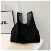 Bolsa de Veludo de Couro de Veado Feminina Casual Retrô Grande Capacidade Bolsa de Ombro Chegada Nova 2024 Colapso Macio Estilo Artístico Preguiçoso Bolsa Tote