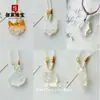 Colgante de Máscara de Zorro de Calcedonia Blanca Hielo Natural para Mujer Colgante de Conejo Tridimensional de Ágata Hielo Alto Colgante de Jade