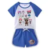 Traje de verano para niños 2023, nueva ropa para niños, pantalones cortos para bebés, camiseta de manga corta, pantalones cortos, conjunto deportivo informal de dos piezas a la moda