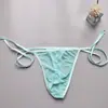 Tiras Prontas de Sete Cores Malha Transparente Cueca Fio Dental Sexy Masculina Refrescante e Respirável Roupa Íntima Sexy Masculina Ponto de Orvalho B924