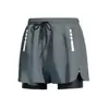 Bañador para hombre, nuevo estilo de verano, moderno, de secado rápido, de doble capa, anti-vergüenza, corte holgado, talla grande, shorts de playa con frente plano
