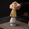 Conjunto de Tigela de Cerâmica para Matcha Floral Pintada à Mão, Suporte para Batedor de Matcha, Batedor de Matcha de Cerâmica, Xícara de Chá, Base para Batedor de Chá, Acessórios para Chá
