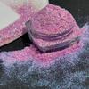 Paquete de 1g - Vidrio Sustrato Plata Sombra de Ojos Maquillaje Iluminador en Polvo Flash Uñas Joyería Pegamento Polvo con Brillo
