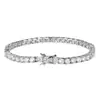 Popular Cadena de Tenis Hip-Hop Europea y Americana de 3-6 mm, Pulsera de Circonita con Diamantes Completos de Lujo, Accesorio de Moda Transfronterizo Unisex