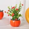 Maceta de Caqui Maceta de Plástico Jarrón Imitación Caqui Maceta Ruyi de Caqui Cerámica Imitación Flocado Decoración Festiva Adornos Decorativos
