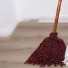 Artículos en stock escuela fábrica hilo de algodón mopa cabeza redonda mango de madera mopa de hilo mopa para suelo mopa de hilo de algodón tiras de paño para quitar el polvo venta al por mayor