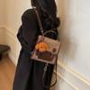 Mochila Retro de Moda Color Contrastante Mate para Mujer 2025 Nueva Tendencia La Más Fácil de Combinar Bolso de Mano para Viajes Cotidianos Bolso Casual para Mujer