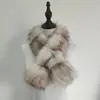 Bufanda de Piel de Zorro Estilo Nuevo para Otoño e Invierno, Cuello de Piel de Moda Versátil de Alta Gama, Calentador de Cuello de Felpa Cálido Cruzado, Al por Mayor en Stock