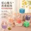 Vela de aromaterapia de cubo de Rubik Love Dia dos Namorados Tanabata presente artesanal estilo criativo ins vela de decoração de interiores