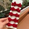 Cuerda para el Cabello con Lazo Rojo de Año Nuevo Cola de Caballo Sin Costuras Gruesa Anillo de Pelo de Alta Elasticidad Nuevos Accesorios para el Cabello Marubeni para Niñas