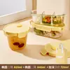 Lonchera de Vidrio Xilekou, Apta para Microondas, Lonchera de Vidrio de Borosilicato de Grado Alimenticio para Trabajadores de Oficina