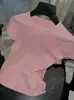 DestacadoCorrió 26 Primavera/Verano Nuevo Algodón Mercerizado de Nitrógeno Líquido Algodón de Seda Cupro Estilo Americano Camiseta de Manga Corta
