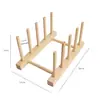 Suministros del Fabricante Estante Escurridor de Platos de Madera de Pino Almacenamiento de Cocina Madera Maciza Vajilla Escurridor de Agua Estante de Madera para Tazas de Té