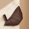 Bolsa Croissant de Couro Genuíno Estilo Igual, Bolsa Croissant Tamanho Médio, Bolsa Transversal de Couro Bovino Tamanho Grande Unissex, Design de Nicho