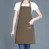 Delantal impermeable y a prueba de aceite especial para catering logo personalizado cocina hogar repostería ropa de trabajo para hombres estilo nuevo cocina mujeres
