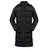 Abrigo deportivo de algodón largo de invierno hasta la rodilla para hombres y mujeres, chaqueta de entrenamiento con capucha engrosada para atletas, abrigo de entrenamiento de invierno a juego para padres e hijos
