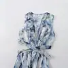 Roupas femininas populares europeias e americanas no AliExpress: vestido estampado metálico, moda transfronteiriça, poliéster elástico, ombro a ombro
