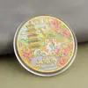 Monedas conmemorativas de ciudades, recuerdos turísticos, monedas coloridas en relieve con paisajes arquitectónicos de Beijing, Shanghái y Nanjing, monedas conmemorativas coleccionables