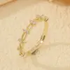 Anillo Abierto de Moda DIY para Mujer con Diamantes Micro-engastados de Fábrica Personalizado Joyería Producto Nuevo Transfronterizo Europeo y Americano
