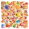 Compra Direta Transfronteiriça de 50 Adesivos para Diário de Aquarela com Temas de Comida, Animais, Frutas, Adesivos Decorativos Fofos, Adesivos Criativos para DIY